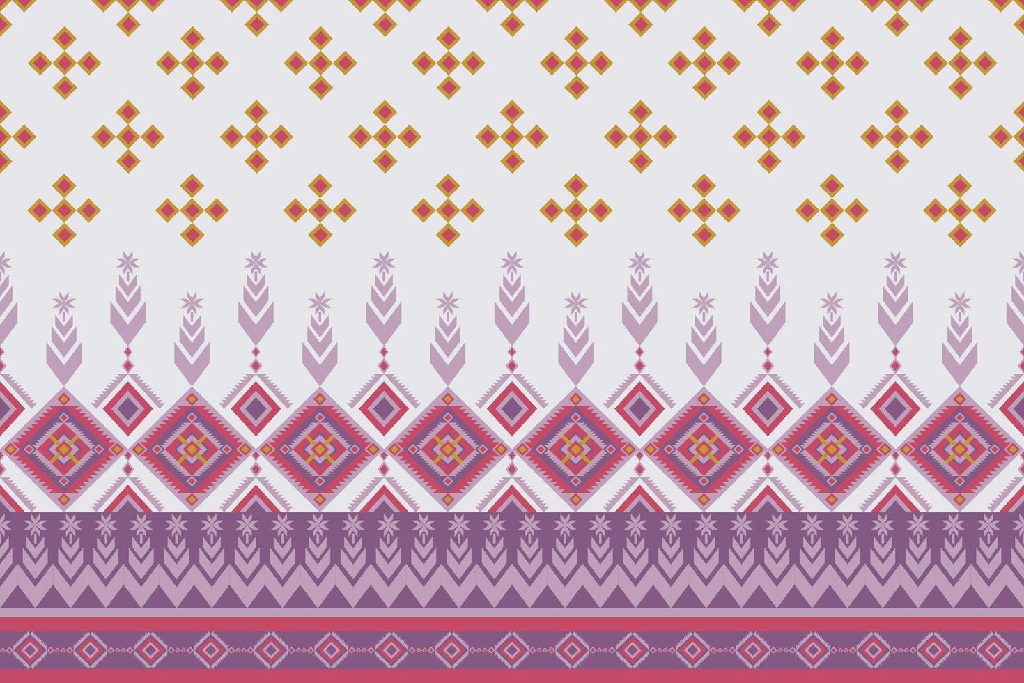 Navajo Aztec seamless pattern geomatics pink zigzag Native American motifs ethnic tribal, traditional textiles, rugs, cloth, fabric applications. table runner, carpet, decorative arts vector