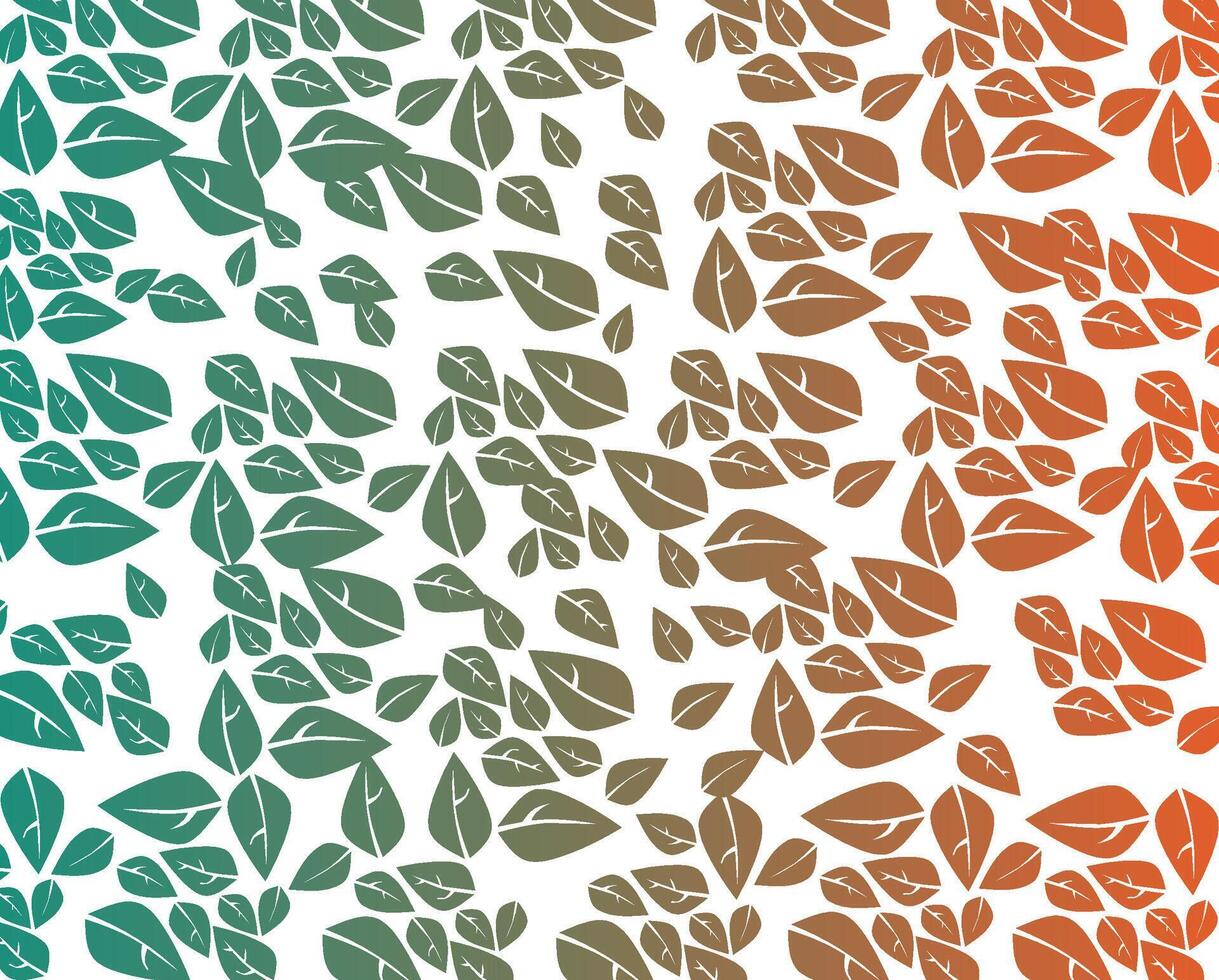 gradient leaf pattern vector