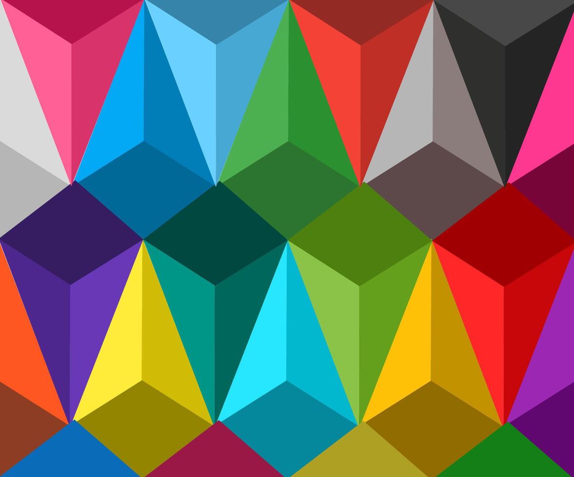 Colorful geometric background with many different colors vector