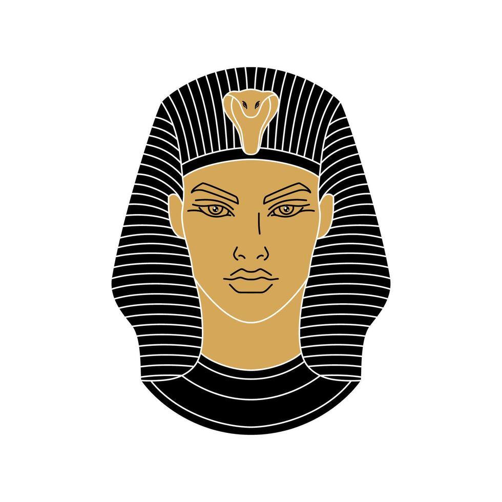 Tutankhamen pharaoh of ancient Egypt. vector