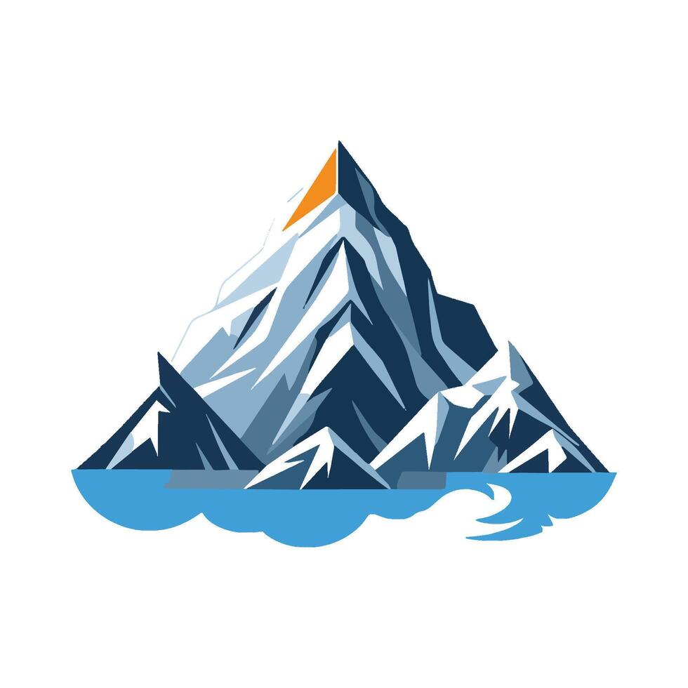 Mountain Icon Graphic for Travel, Hiking, and Camping Themes vector
