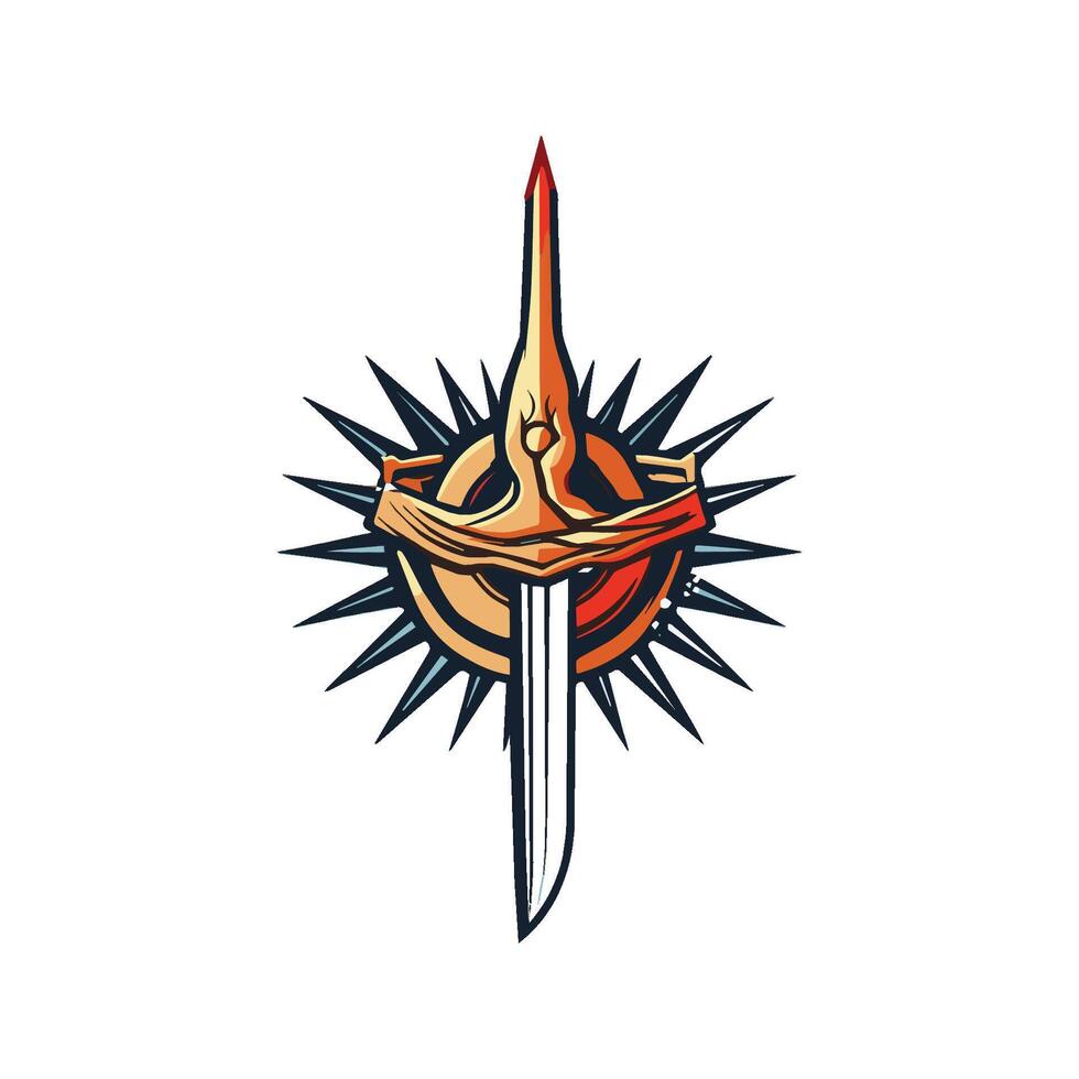 sword icon of illustration vector