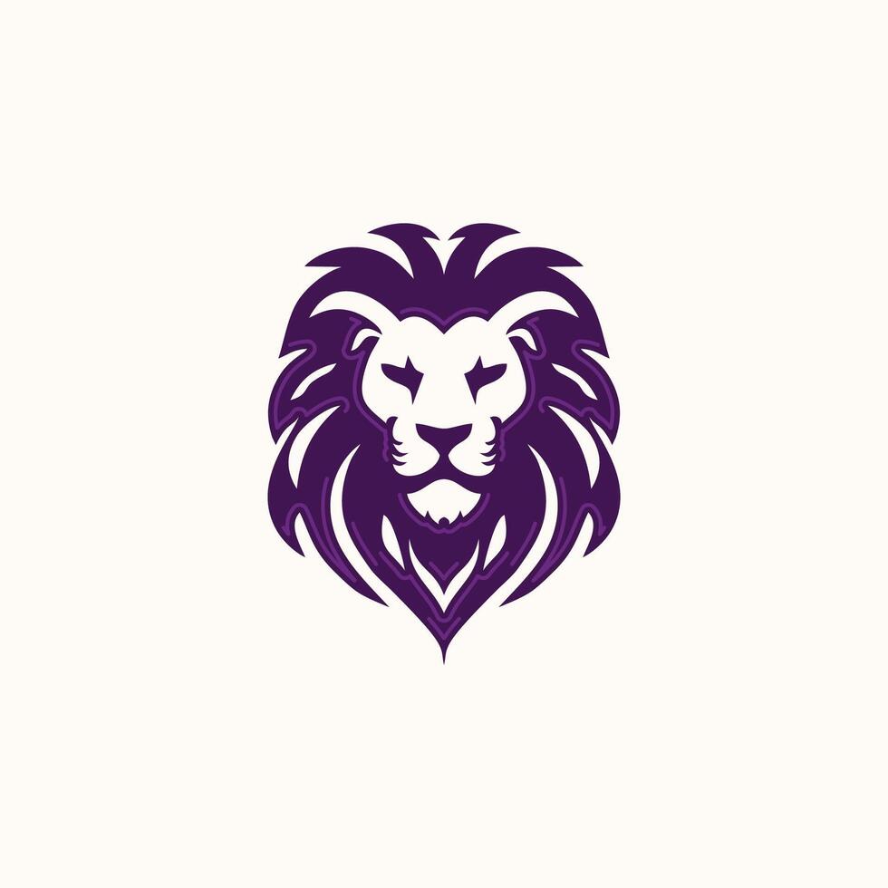 Animal face Lion with crown vector