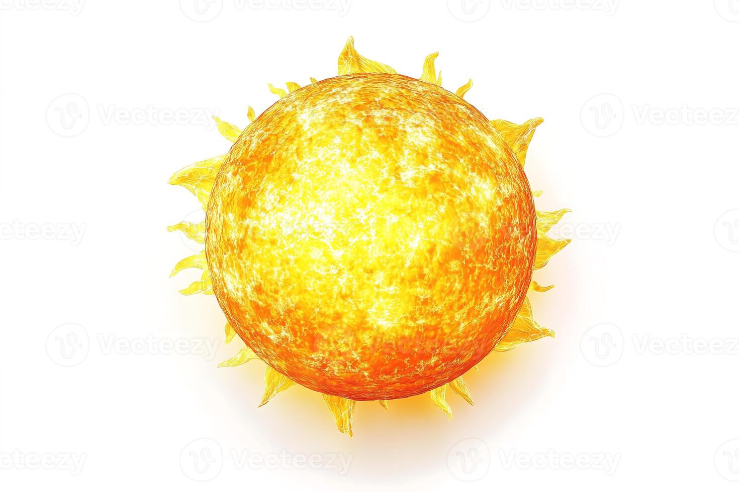 Solar System. Sun isolated on a white background. photo