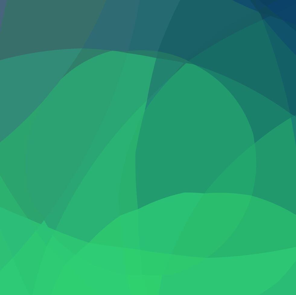 Abstract green and blue geometric background with overlapping shapes. vector