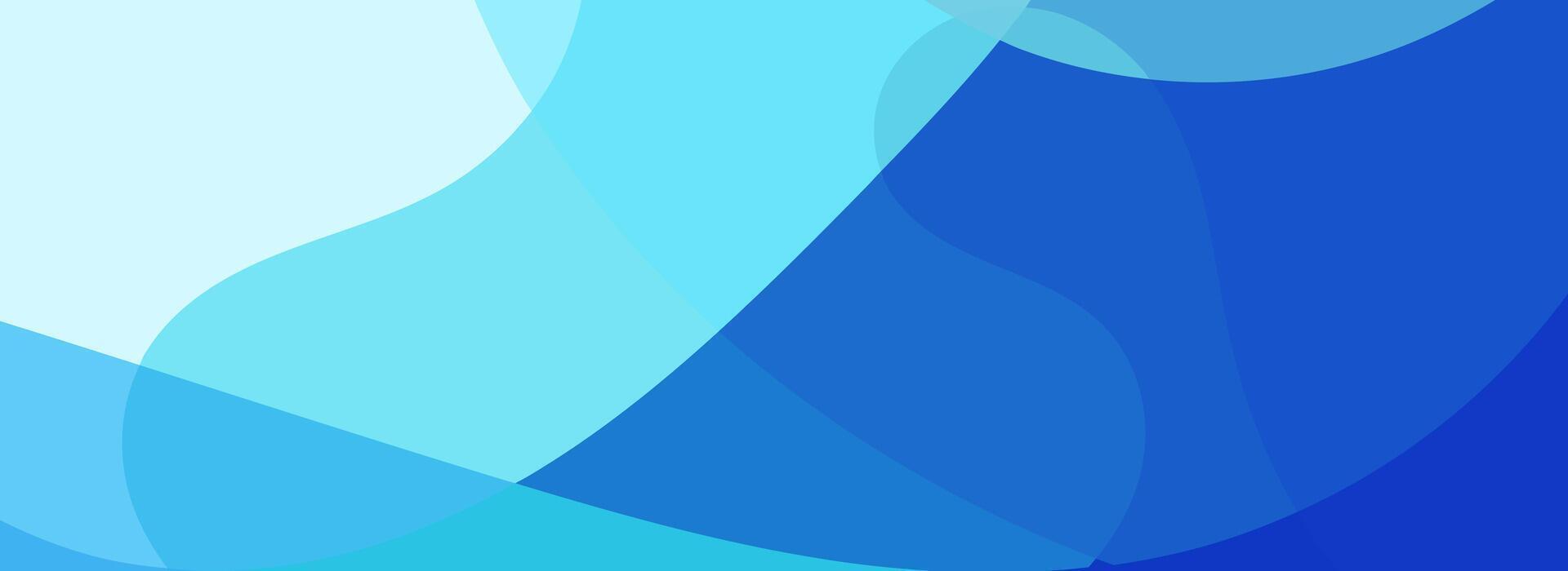 Abstract blue and cyan background with curved shapes. vector