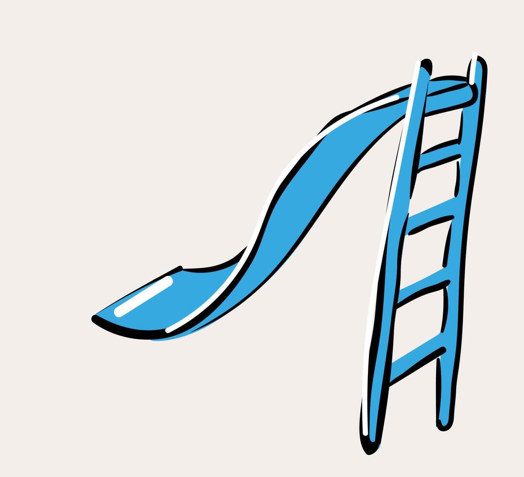 simple slide in doodle style vector