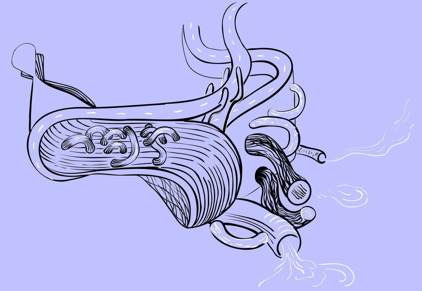 abstract urban line art vector