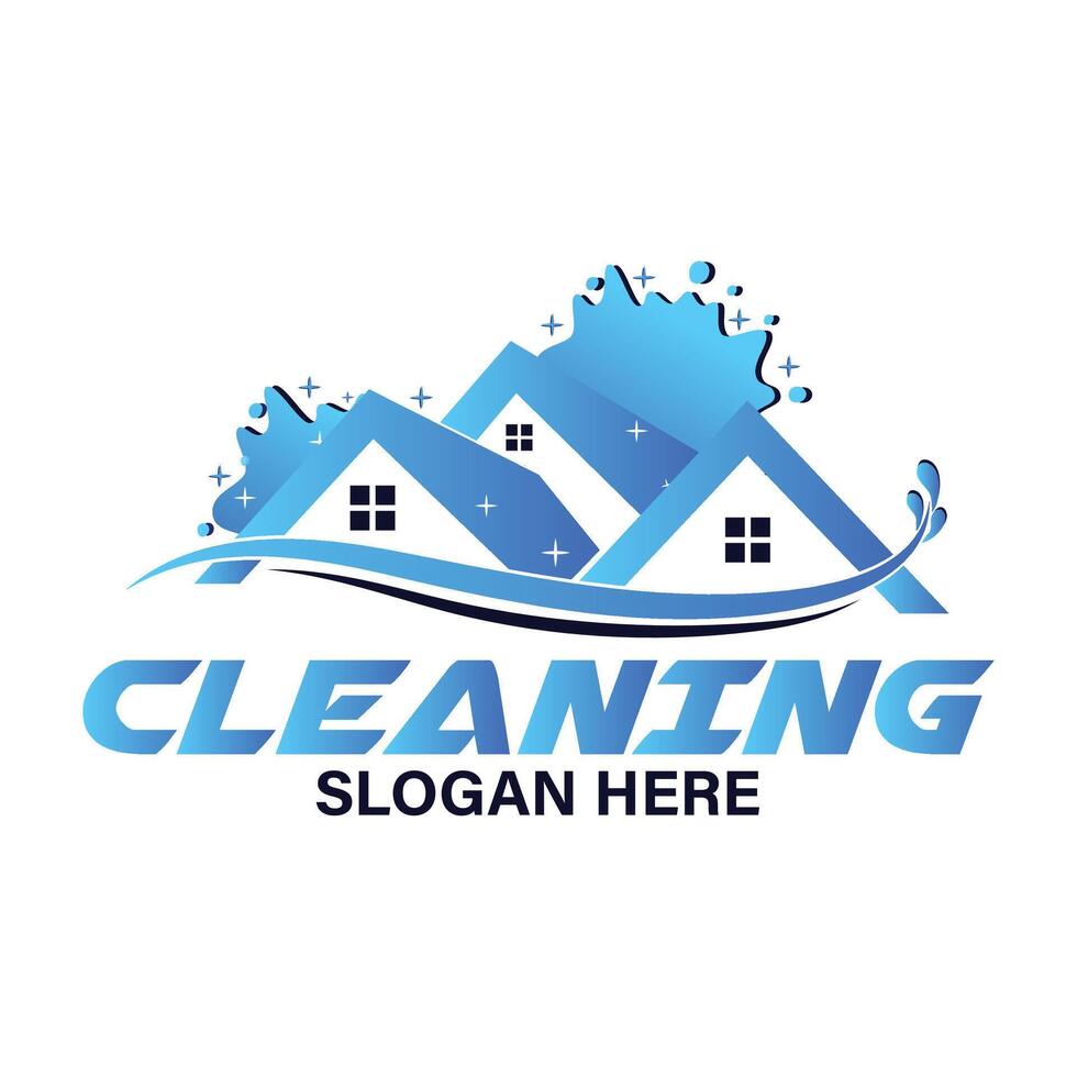 professional modern cleaning and maintenance logo vector