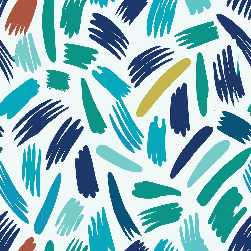 Hand-Drawn Brush Strokes , Minimalist Seamless . vector