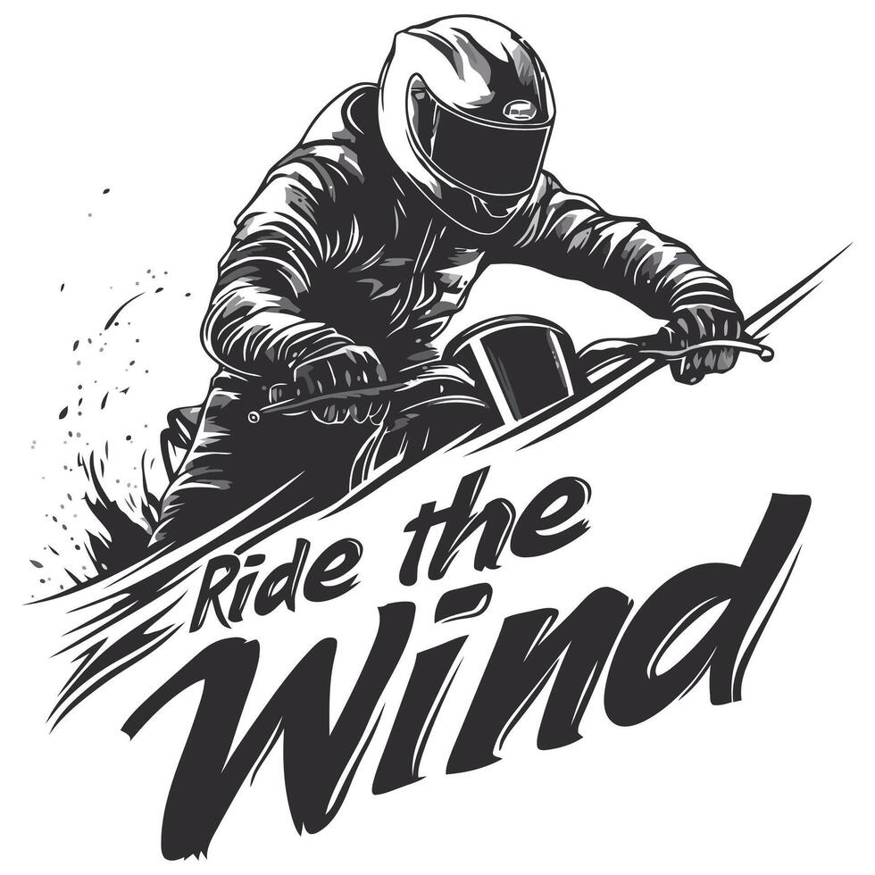 Ride the Wind, Feel the Rush. vector