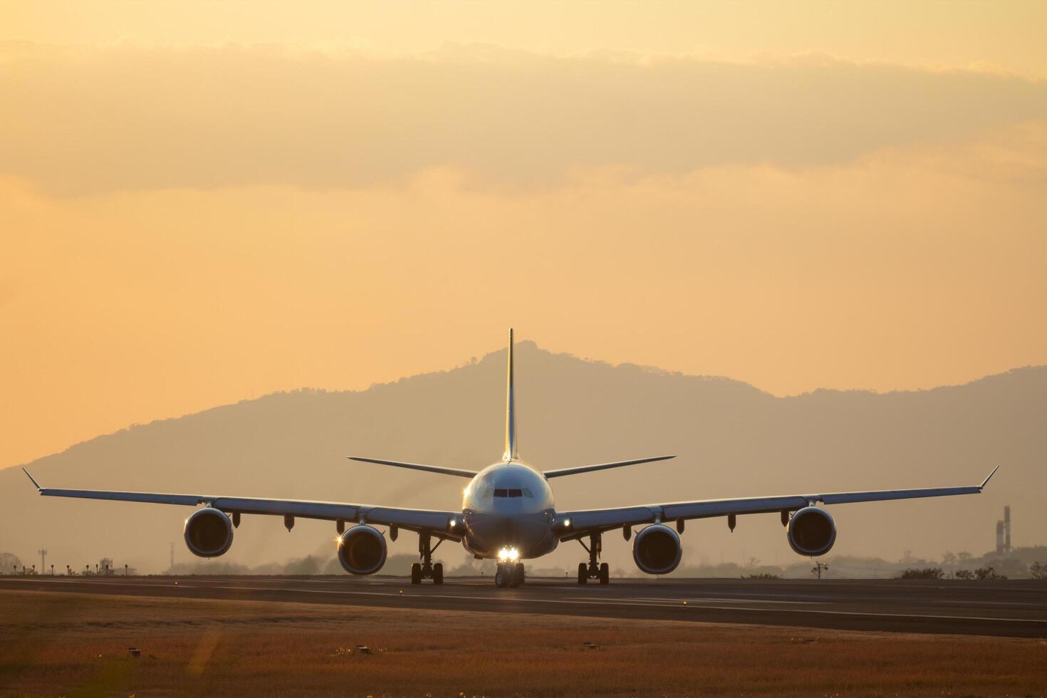 Airplane Preparing for Takeoff at Juan Santamaria Airport photo