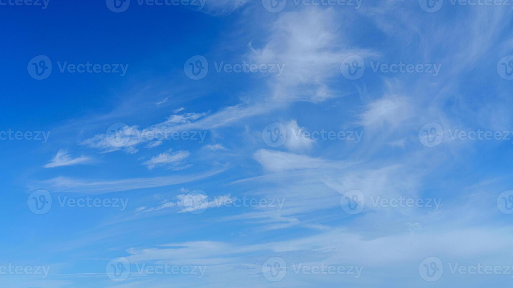 White clouds on the blue sky. photo