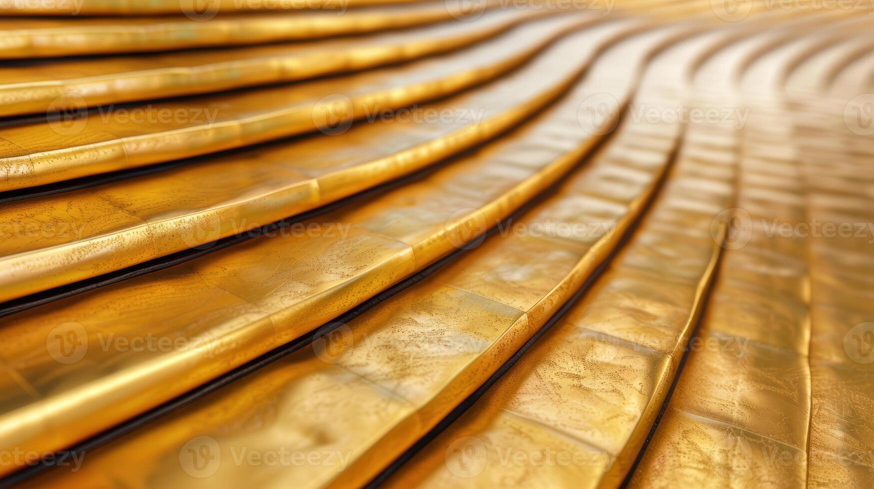 golden abstract background with curved lines photo