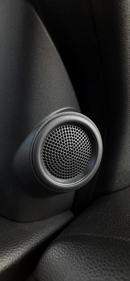 View of interior speaker on New Honda BRV. Makassar, South Sulawesi, Indonesia, September 5 2024 photo