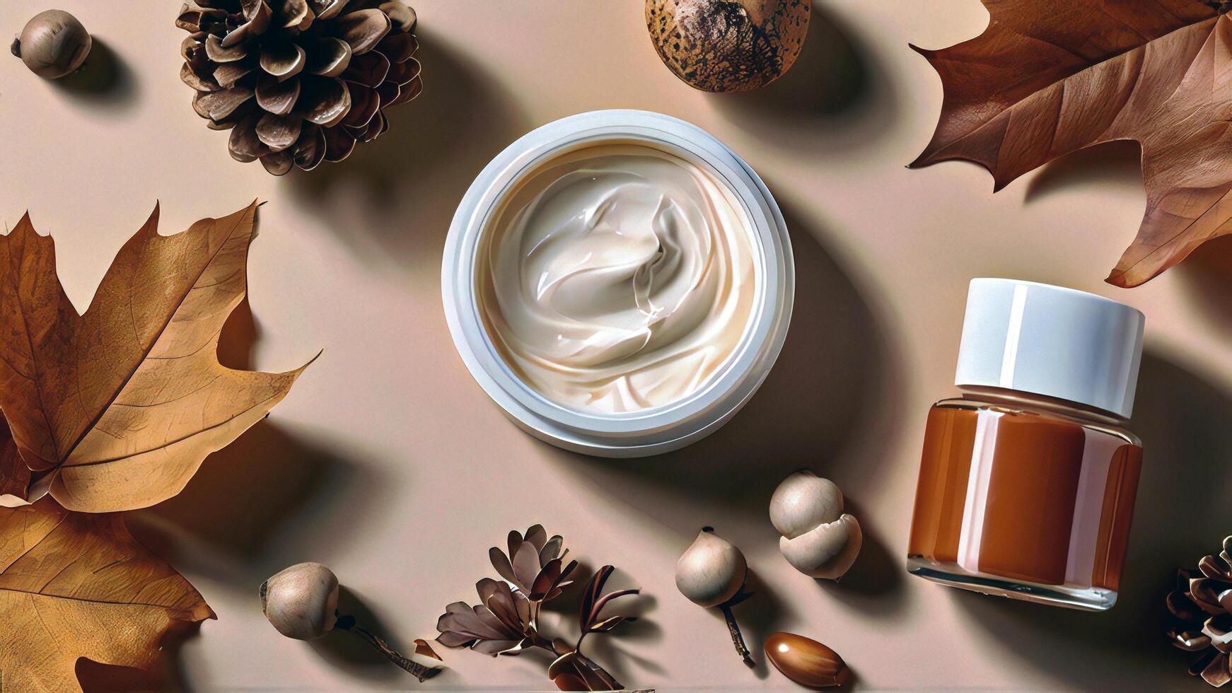 Beauty Cream Product Mockup or Background image for Beauty products, Branding or Web Background Image photo