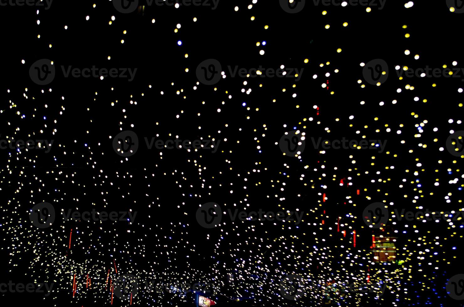 Neon lights with dark background. Suitable for wallpaper or design background. photo