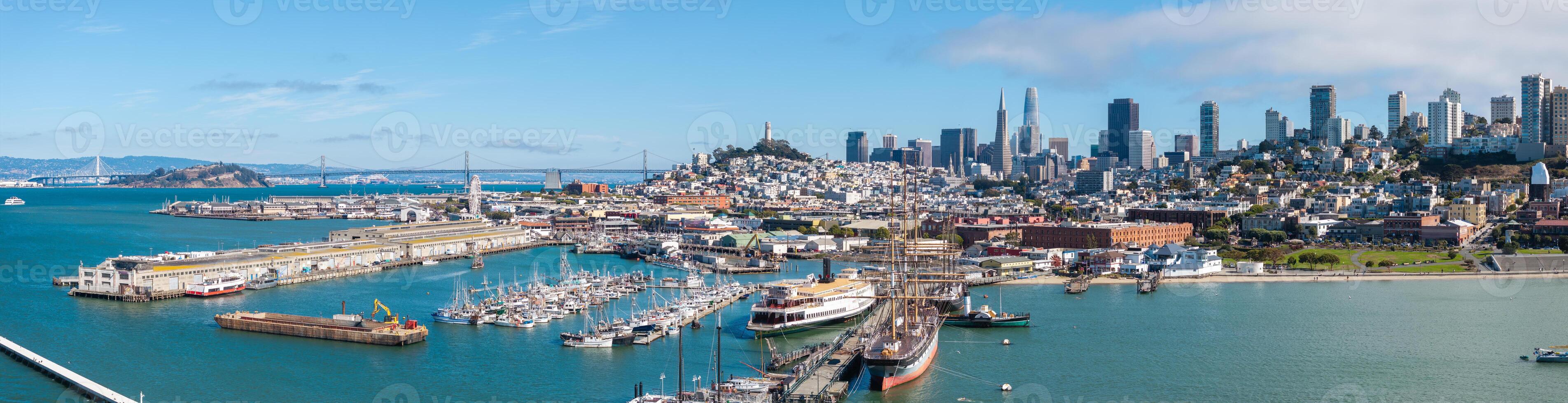 Aerial View of San Francisco Skyline with Transamerica Pyramid photo