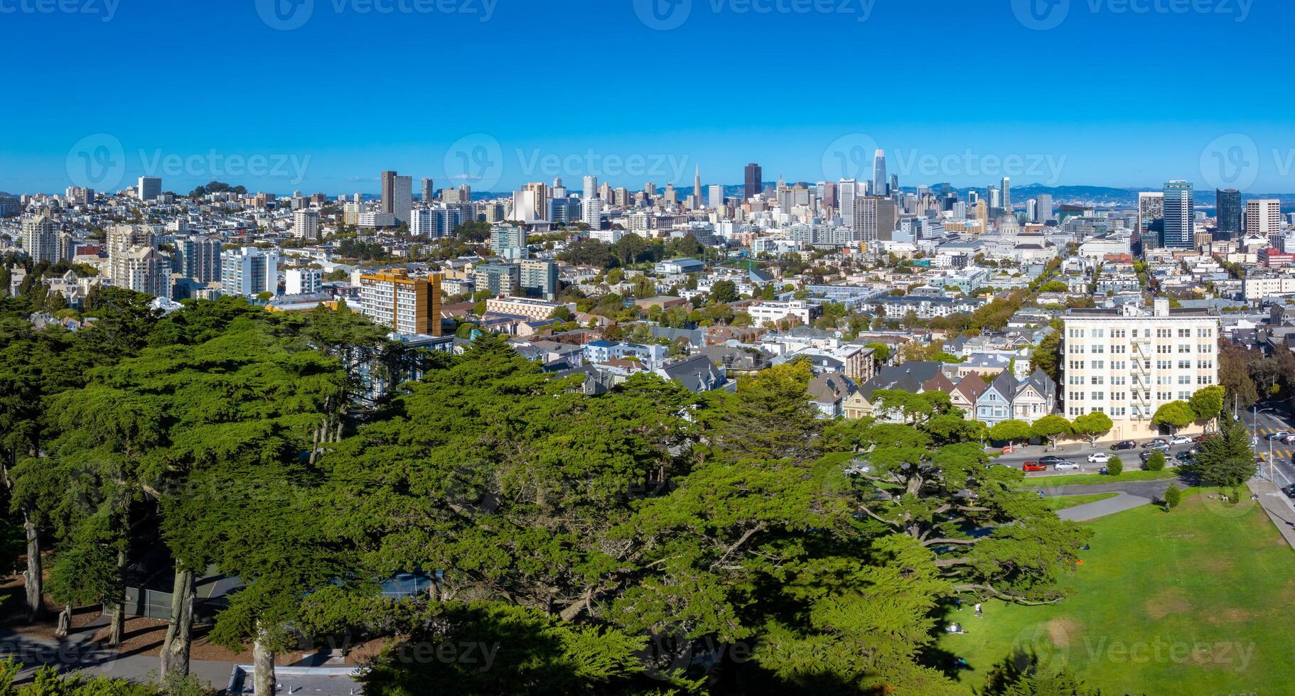 Aerial View of San Francisco Skyline with Salesforce Tower photo