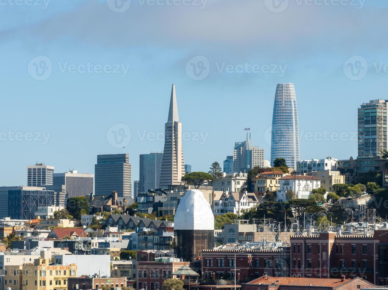 Skyline View of San Francisco with Transamerica Pyramid and Salesforce Tower photo