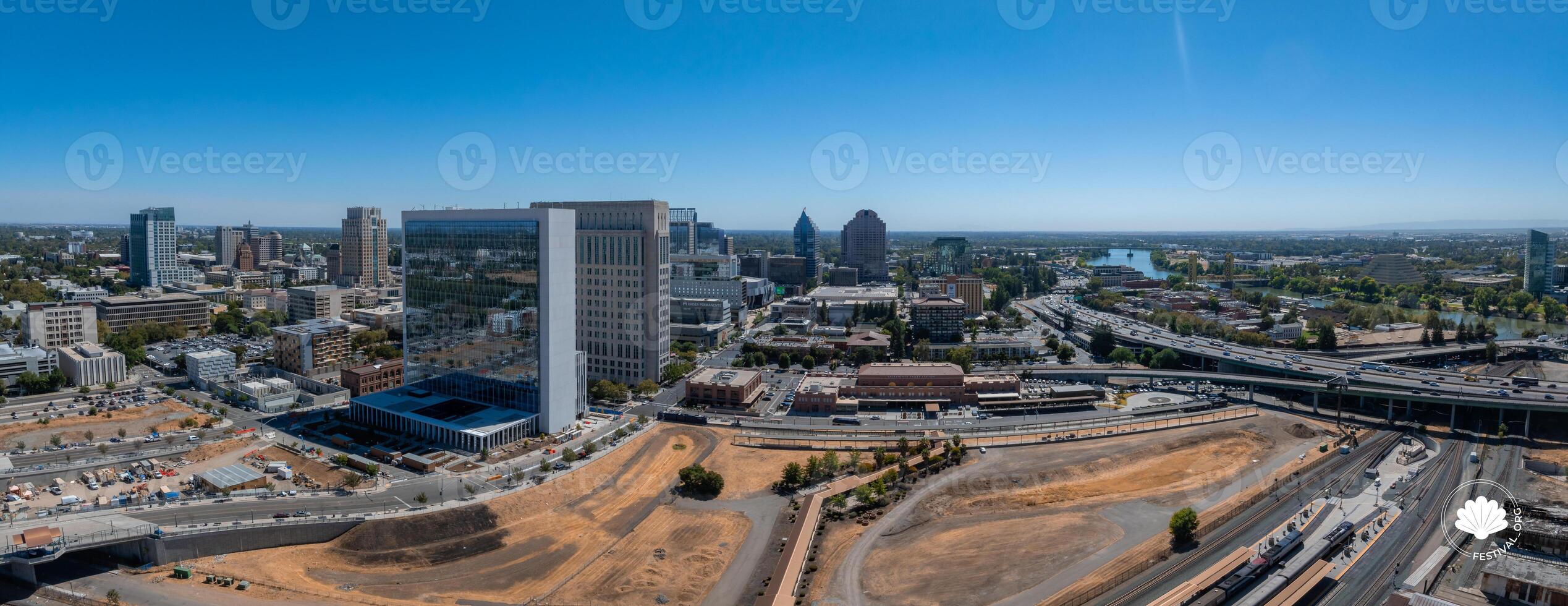 Aerial View of Sacramento's Modern and Historic Architecture photo