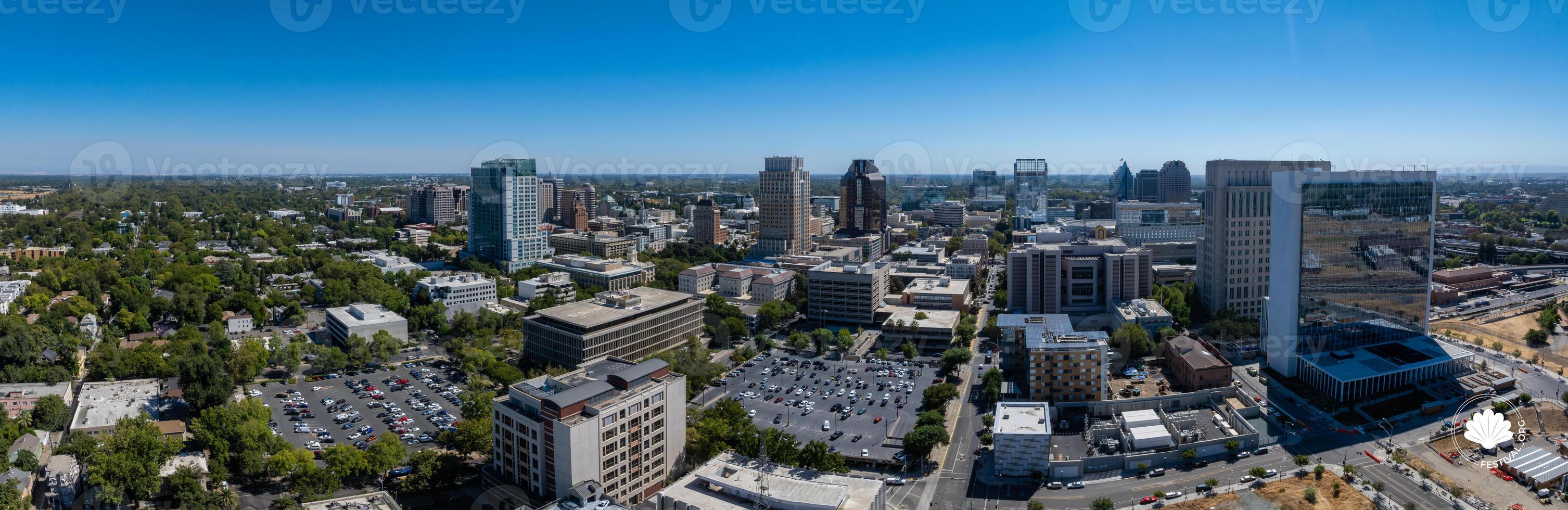 Aerial View of Sacramento's Skyline with Wells Fargo Center photo