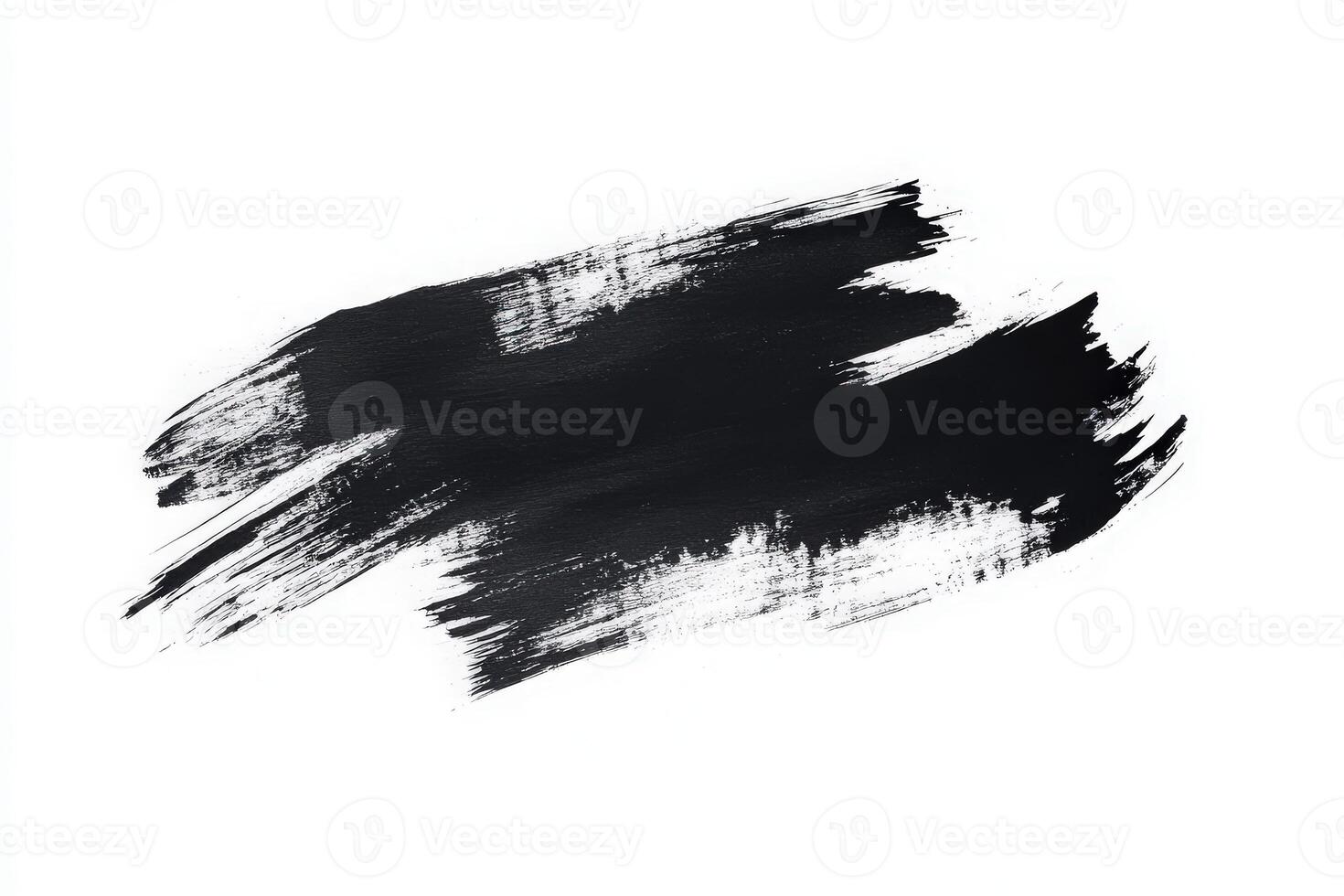 Bold black brush strokes on a pristine white surface create a striking contrast, showcasing the beauty of abstract expressionism and highlighting the artists unique style and technique. photo