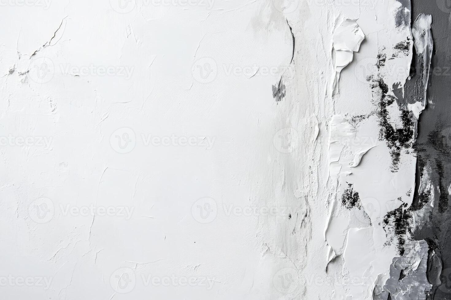 A striking display of layered paint textures contrasts vividly against a clean white background, emphasizing the artistic interplay of colors and forms. The textured layers invite visual exploration. photo