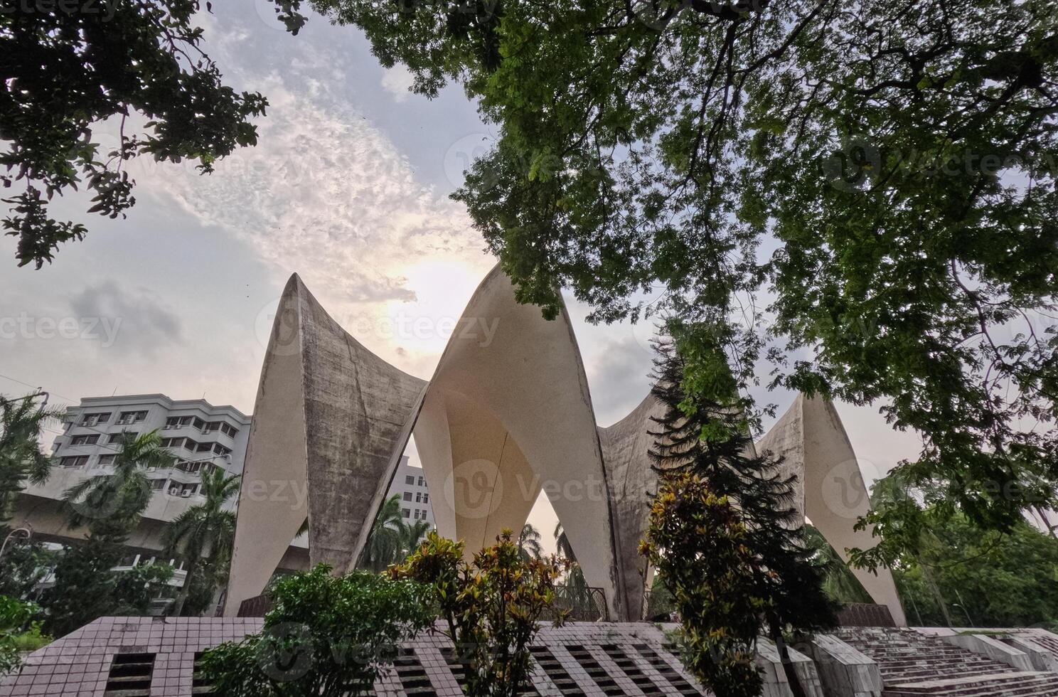 Landscape around Mausoleum of three leaders at Shahbag Dhaka University area photo