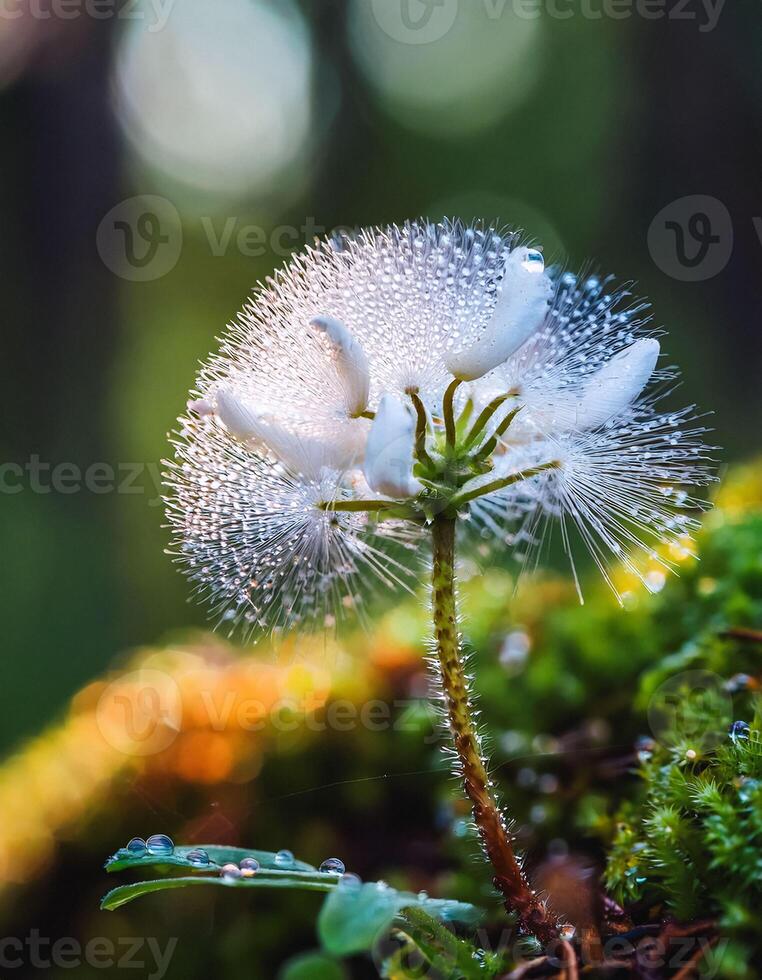 Macro Shot of Nature Life in Forest , Detailed Forest Nature Photography photo