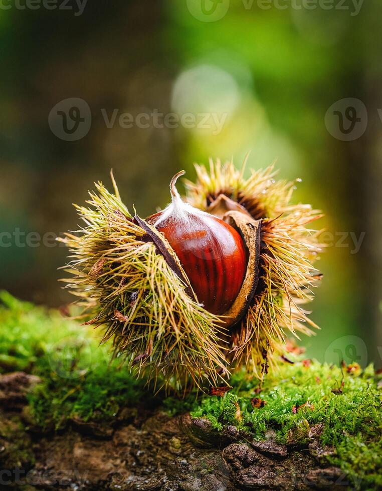 Macro Shot of Nature Life in Forest , Detailed Forest Nature Photography photo