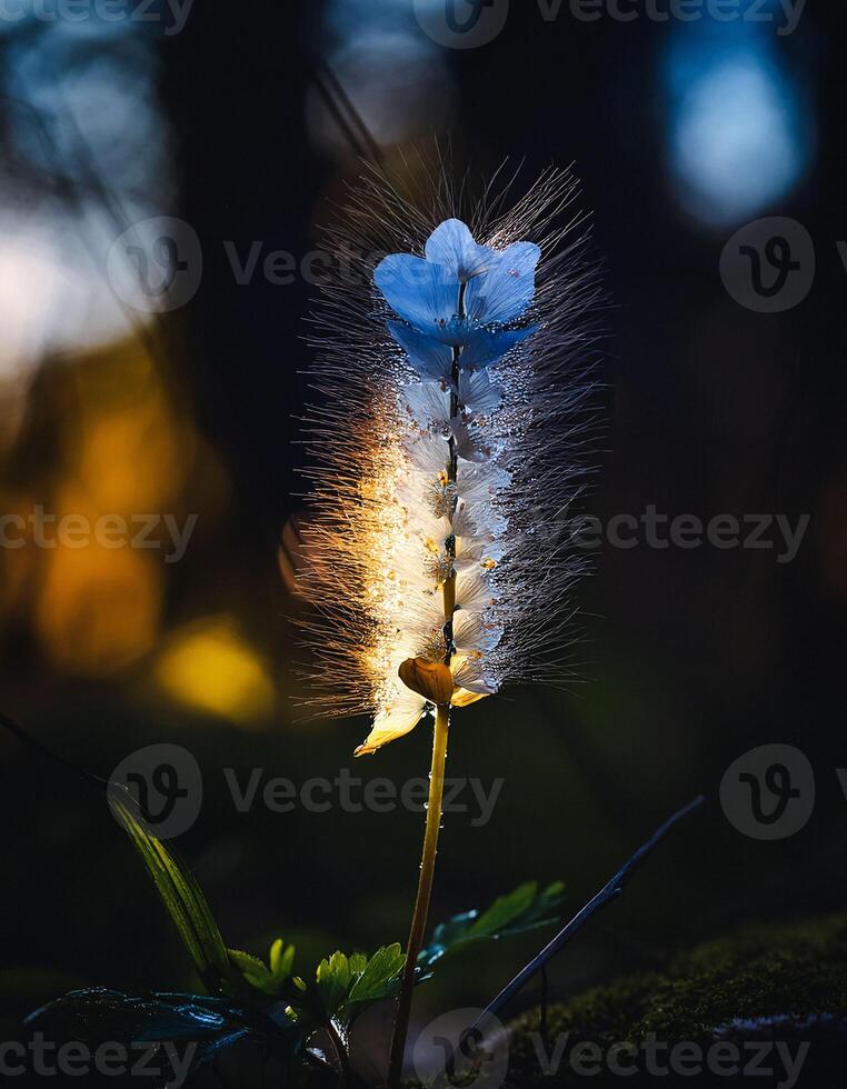 Macro Shot of Nature Life in Forest , Detailed Forest Nature Photography photo
