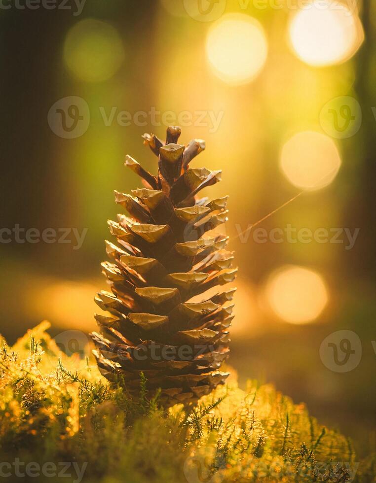 Macro Shot of Nature Life in Forest , Detailed Forest Nature Photography photo