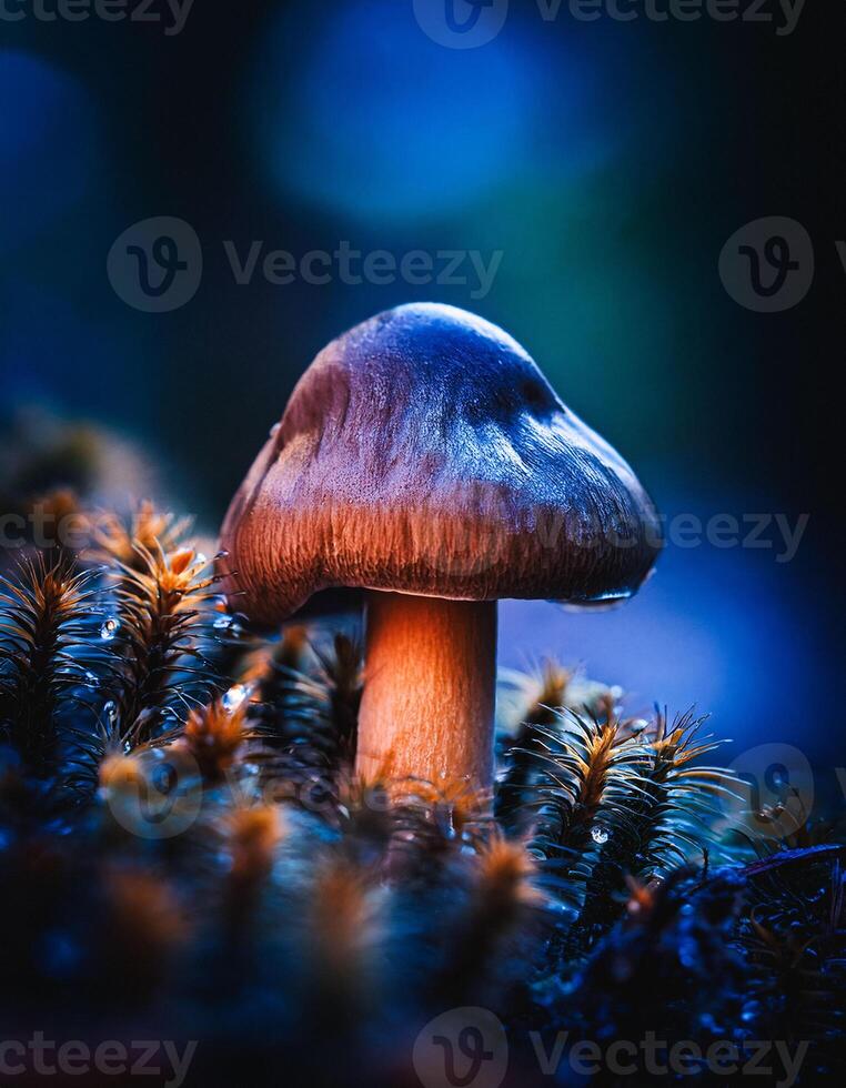 Macro Shot of Nature Life in Forest , Detailed Forest Nature Photography photo