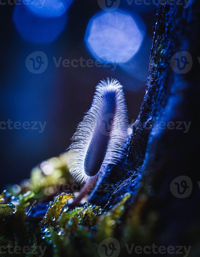 Macro Shot of Nature Life in Forest , Detailed Forest Nature Photography photo