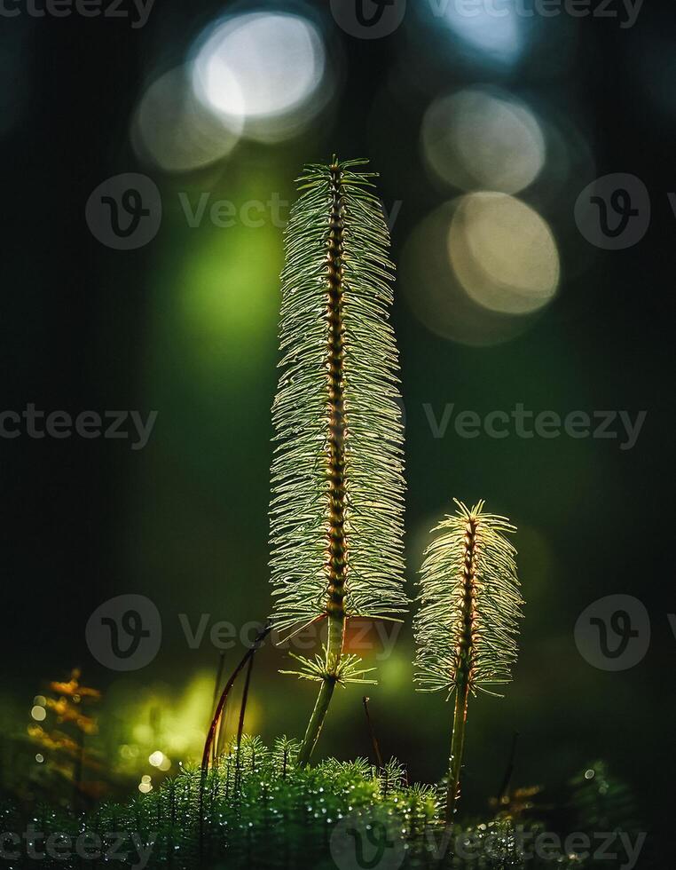 Macro Shot of Nature Life in Forest , Detailed Forest Nature Photography photo