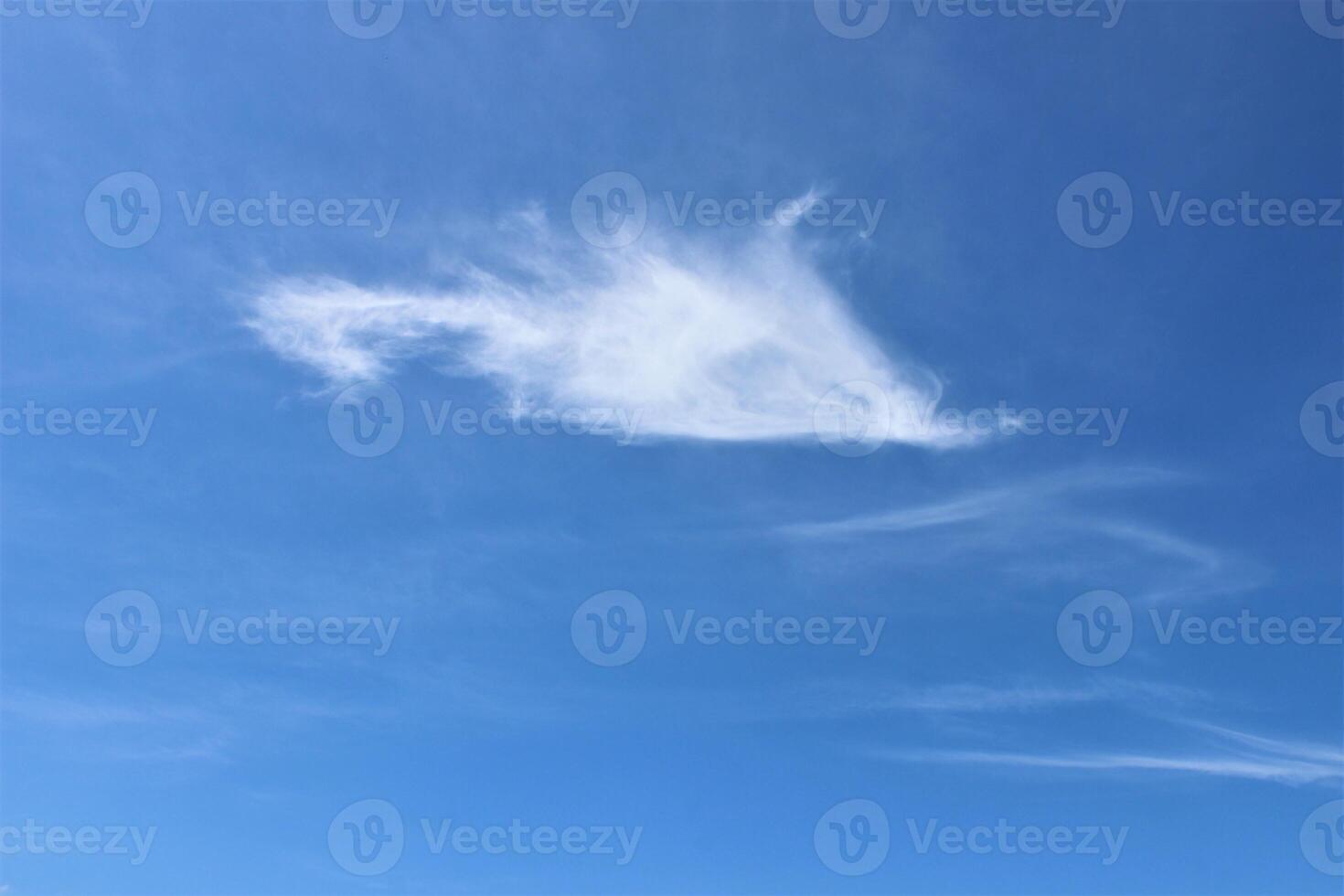 A white cloud in the blue sky photo