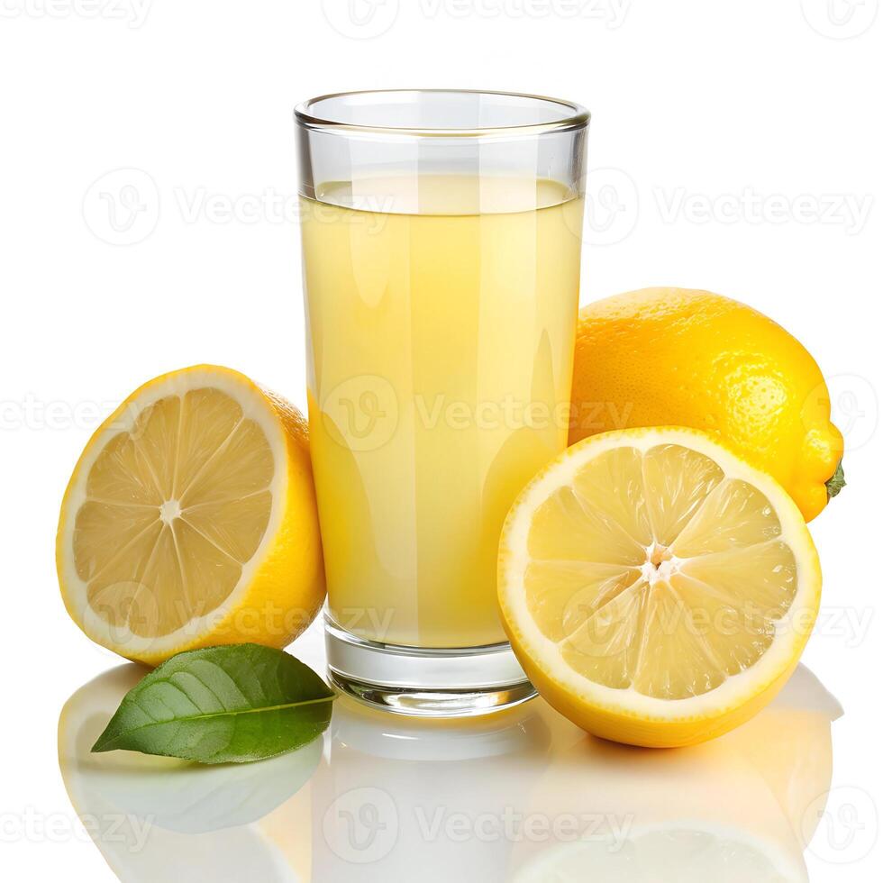 Lemon Juice isolated on a white background photo