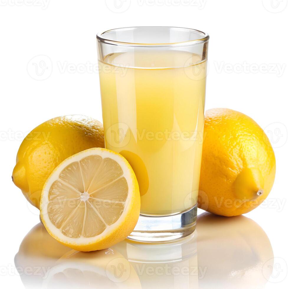 Lemon Juice isolated on a white background photo