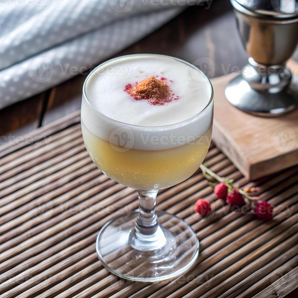 Photo of delicious drinks, Pisco Sour