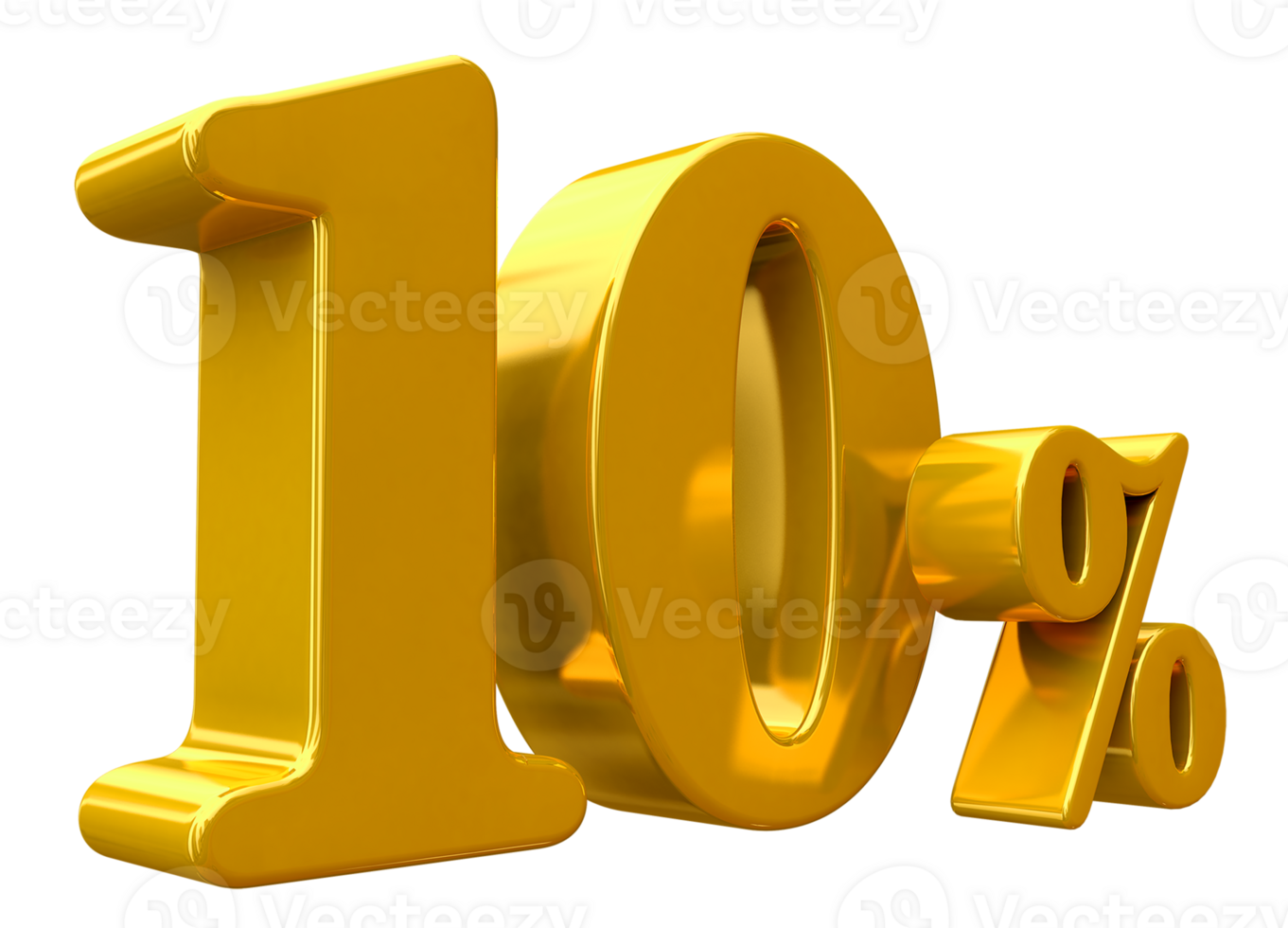 10 percent gold offer in 3d png