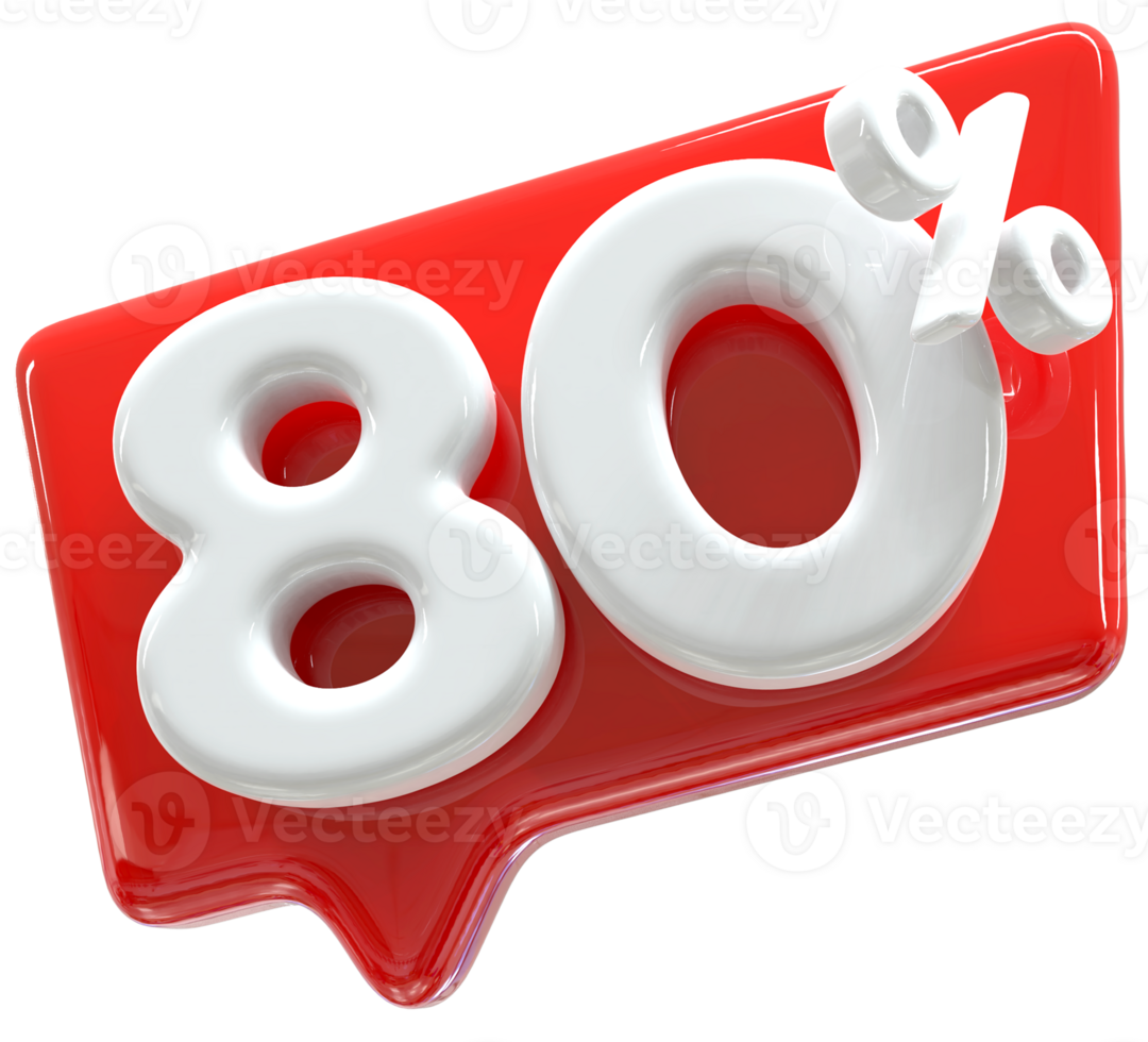80 percent offer in 3d png