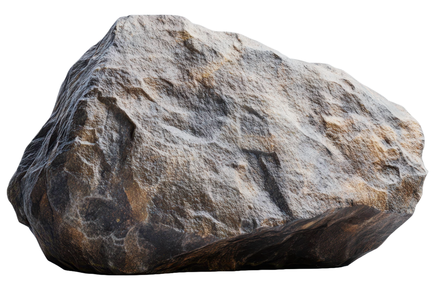 Large Grey and Brown Rock Isolated png