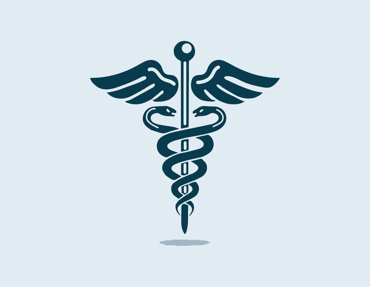 caduceus medical symbol vector
