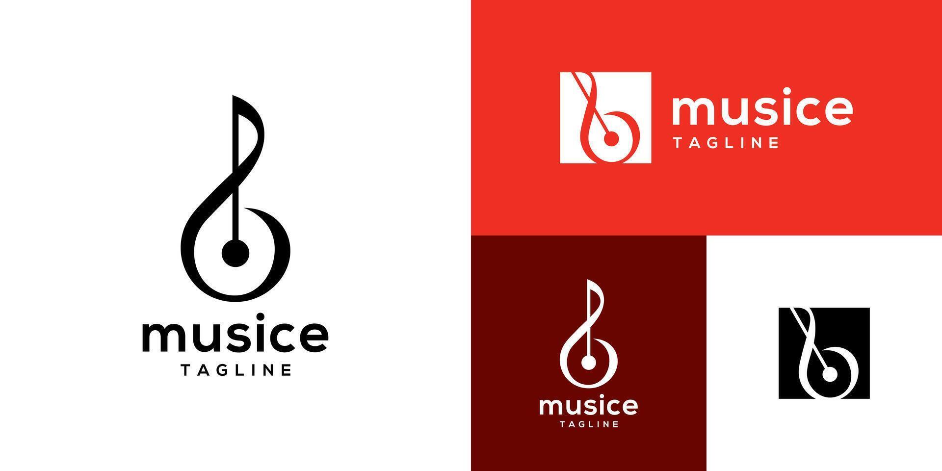 Simple music logo, editable and resizable EPS 10 vector