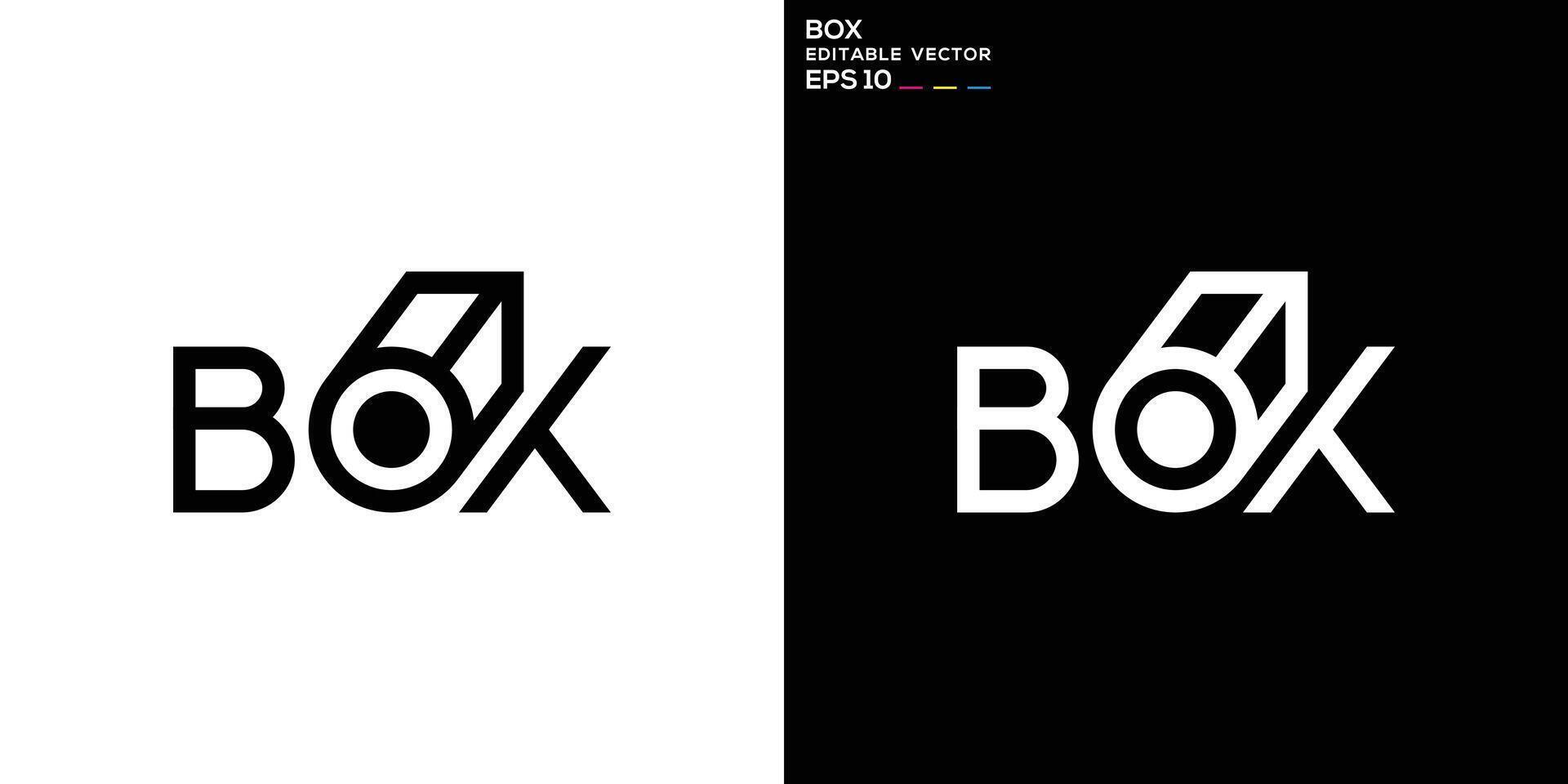 Design template of box logo, editable EPS 10 vector