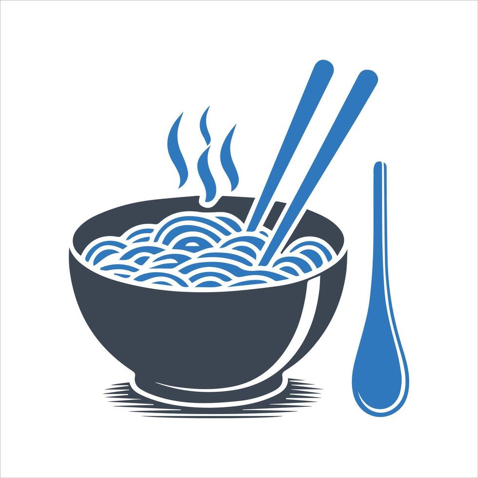 Noodles icon. Ramen. Asian food vector