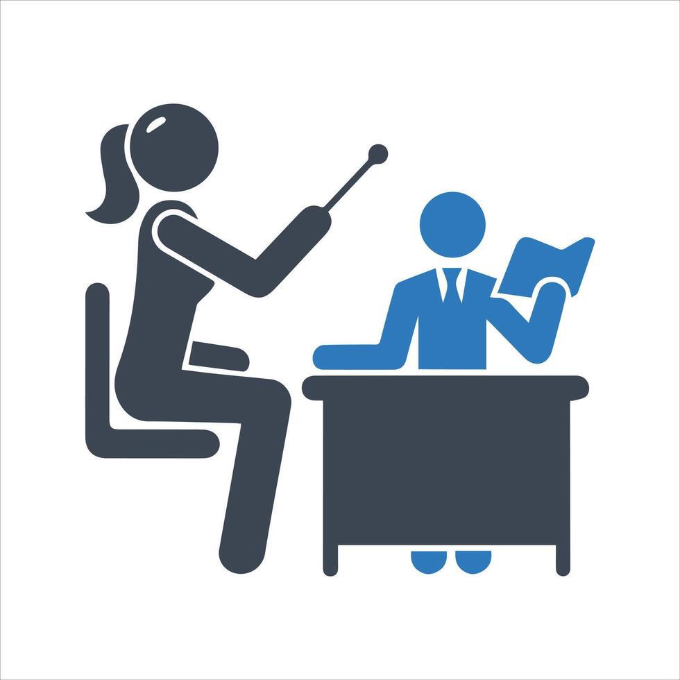 Teacher, Teaching icon. Training. Education icon vector
