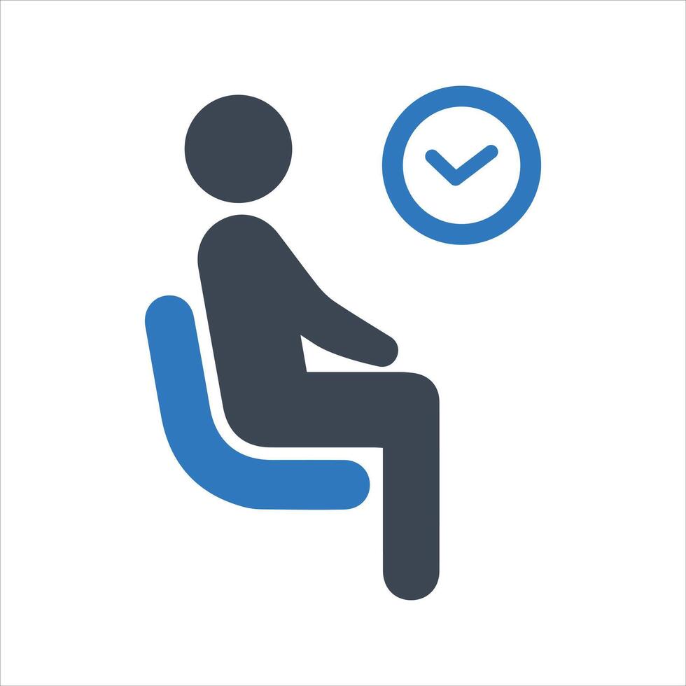 Waiting icon. Waiting room icon vector