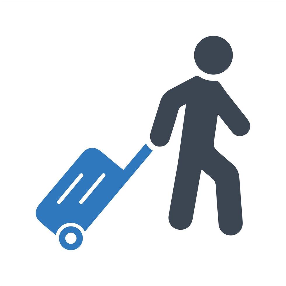 Tourist icon. person traveling icon vector